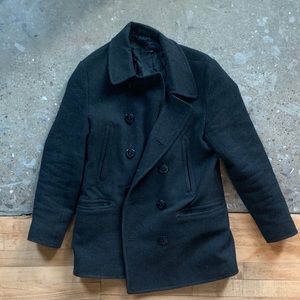 J.Crew black dock pea coat